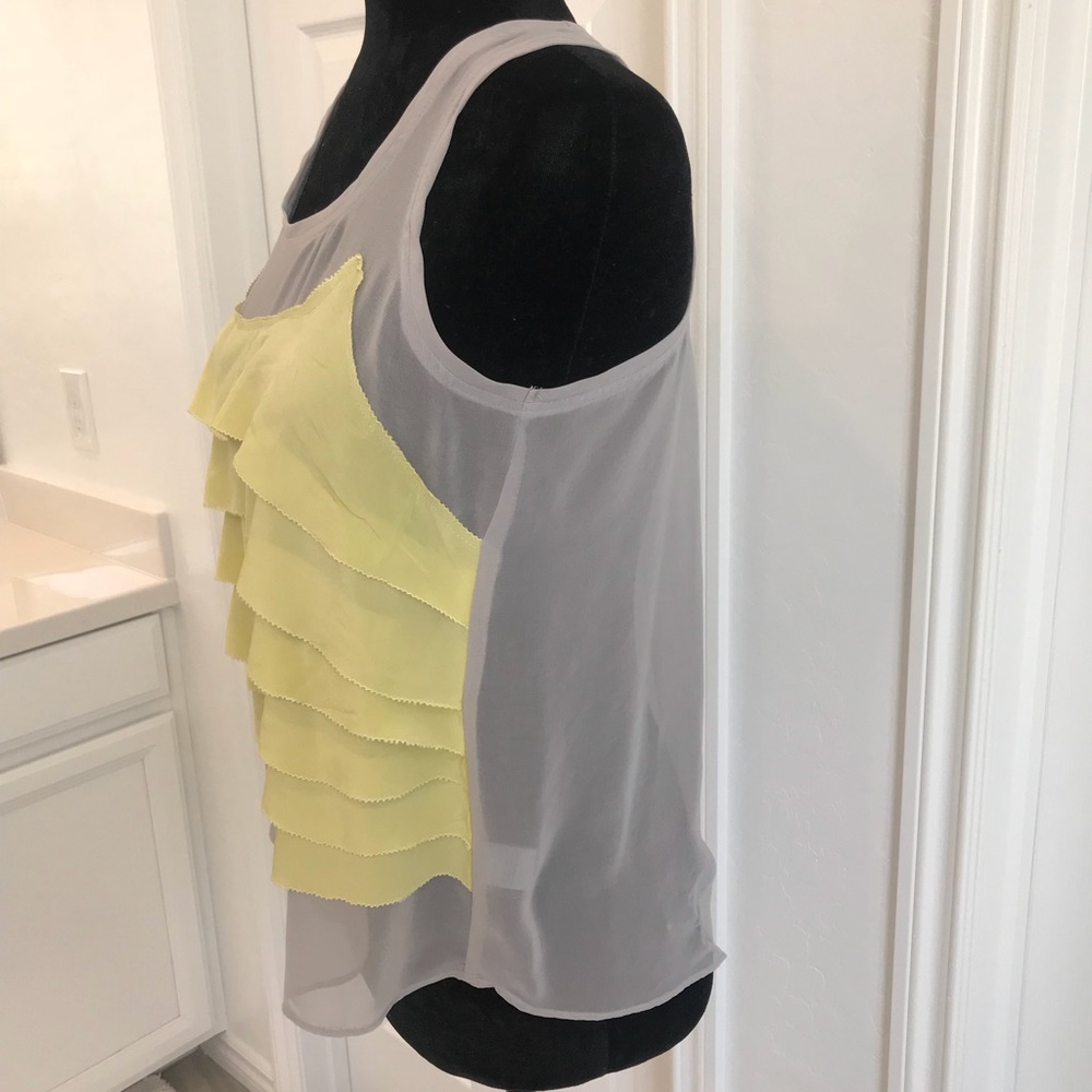 Silk Ruffle front tank - Picture 3 of 6